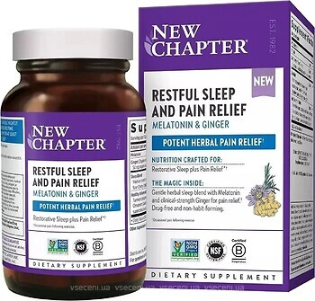Фото New Chapter Restful Sleep + Pain Relief 30 капсул
