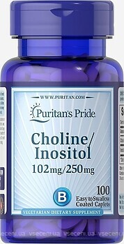 Фото Puritan's Pride Choline/Inositol 100 таблеток