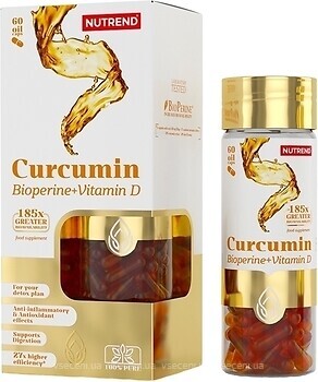 Фото Nutrend Curcumin Bioperine + Vitamin D 60 капсул