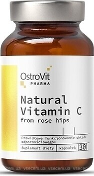 Фото OstroVit Natural Vitamin C From Rose Hips 30 капсул
