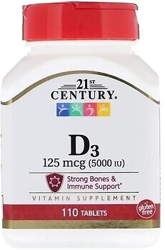 Фото 21st Century Vitamin D3 125 мкг 110 таблеток