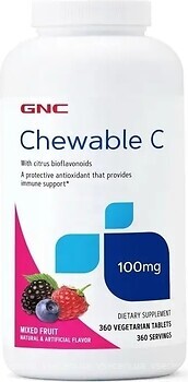 Фото GNC Chewable C 100 мг зі смаком ягід 360 таблеток