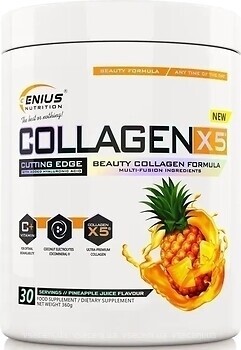 Фото Genius Nutrition Collagen X5 зі смаком ананаса 360 г