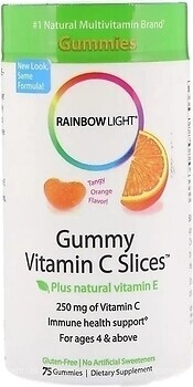 Фото Rainbow Light Gummy Vitamin C Slices зі смаком апельсина 75 таблеток