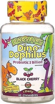 Фото KAL Dino-Dophilus Probiotic 2 Billion зі смаком ягід 60 таблеток