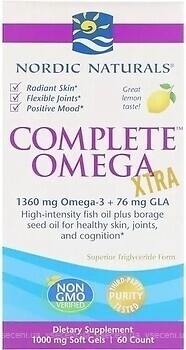 Фото Nordic Naturals Complete Omega Xtra зі смаком лимона 60 капсул