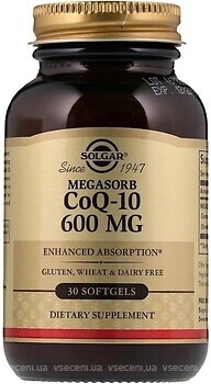 Фото Solgar Megasorb CoQ-10 600 мг 30 капсул
