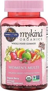 Фото Garden of Life MyKind Organics Women's Multi зі смаком ягід 120 таблеток