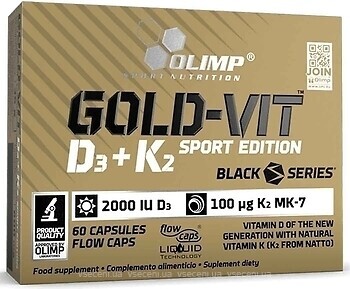 Фото Olimp Nutrition Gold-Vit D3 + K2 Sport Edition 60 капсул