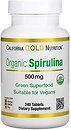 Фото California Gold Nutrition Organic Spirulina 500 мг 240 таблеток