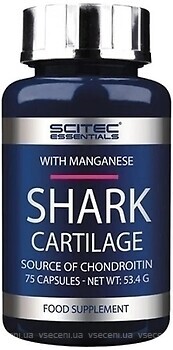 Фото Scitec Essentials Shark Cartilage 75 капсул