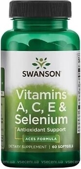 Фото Swanson Vitamins A C E + Selenium 60 капсул