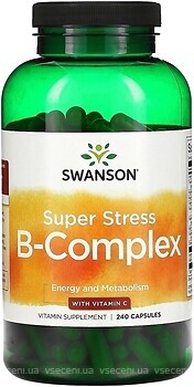 Фото Swanson Super Stress B-Complex 240 капсул