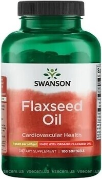 Фото Swanson Flaxseed Oil 1000 мг 100 капсул