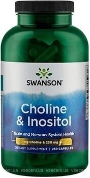 Фото Swanson Choline & Inositol 250 капсул