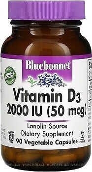Фото Bluebonnet Nutrition Vitamin D3 2000 IU 90 капсул