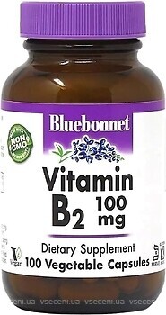 Фото Bluebonnet Nutrition Vitamin B2 100 мг 100 капсул