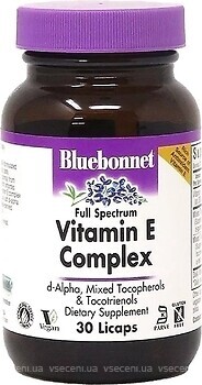 Фото Bluebonnet Nutrition Vitamin E Complex 30 капсул