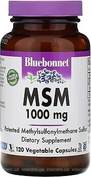 Фото Bluebonnet Nutrition MSM 1000 мг 120 капсул