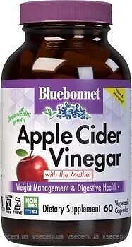 Фото Bluebonnet Nutrition Apple Cider Vinegar 60 капсул