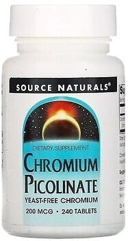 Фото Source Naturals Chromium Picolinate 240 таблеток
