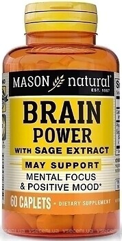 Фото Mason Natural Brain Power With Sage Extract 60 таблеток