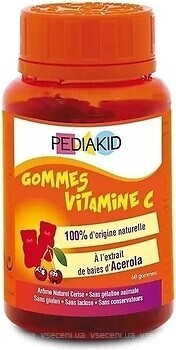Фото Pediakid Gommes Vitamine C зі смаком вишні 60 таблеток