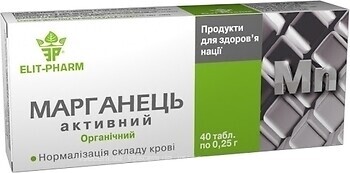 Фото Elit-Pharm Марганець активний 40 таблеток