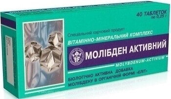 Фото Elit-Pharm Молібден активна 40 таблеток