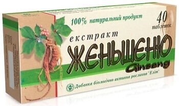 Фото Elit-Pharm Екстракт женьшєню 40 таблеток