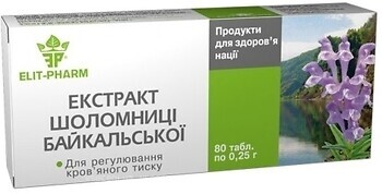 Фото Elit-Pharm Екстракт шоломника Байкальського 80 таблеток