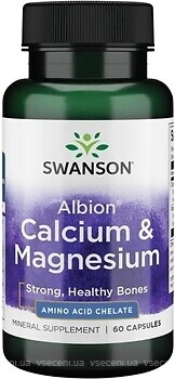 Фото Swanson Albion Calcium & Magnesium 60 капсул