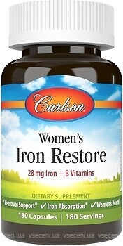 Фото Carlson Labs Women's Iron Restore 180 капсул