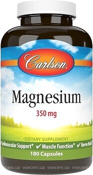 Фото Carlson Labs Magnesium 350 мг 180 капсул