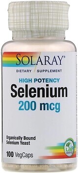 Фото Solaray Selenium 200 мкг 100 капсул