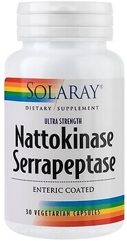 Фото Solaray Nattokinase Serrapeptase 30 капсул