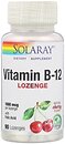 Фото Solaray Vitamin B-12 1000 мкг зі смаком вишні 90 льодяників