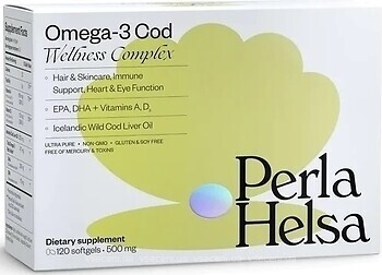 Фото Perla Helsa Omega 3 Cod 500 мг 120 капсул