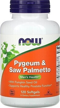 Фото Now Foods Pygeum Saw Palmetto 120 капсул