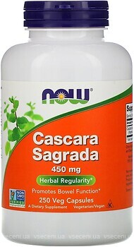 Фото Now Foods Cascara Sagrada 450 мг 250 капсул