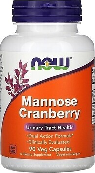 Фото Now Foods Mannose Cranberry 90 капсул