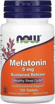 Фото Now Foods Melatonin 5 мг 120 пігулок