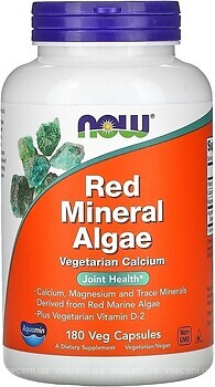 Фото Now Foods Red Mineral Algae 180 капсул