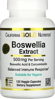 Фото California Gold Nutrition Boswellia Extract 500 мг 120 капсул
