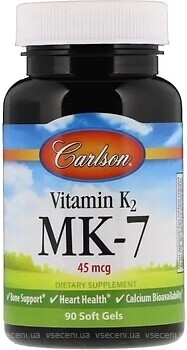 Фото Carlson Labs Vitamin K2 MK-7 45 мкг 90 капсул