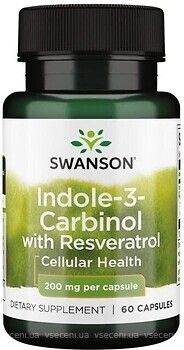 Фото Swanson Indole-3-Carbinol with Resveratrol 200 мг 60 капсул