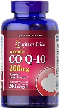 Фото Puritan's Pride Q-Sorb Co Q-10 200 мг 240 капсул