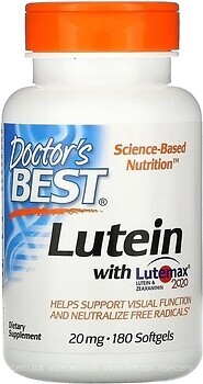 Фото Doctor's Best Lutein with Lutemax 20 мг 180 капсул