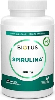 Фото Biotus Spirulina 500 мг 200 таблеток