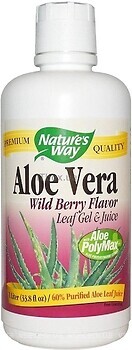 Фото Nature's Way Aloe Vera Leaf Gel & Juice зі смаком лісових ягід 1000 мл
